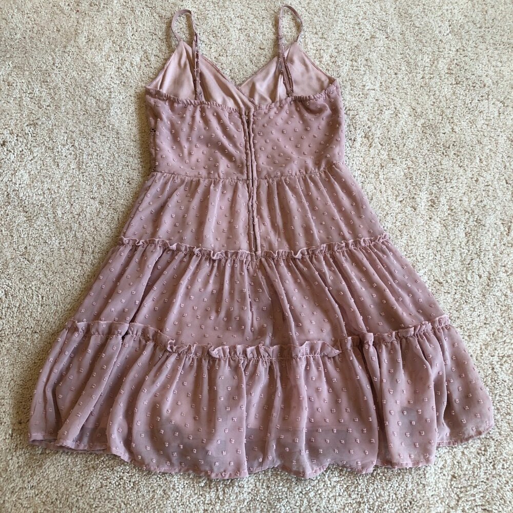 Altar'd State Baby Doll Sleeveless Adjustable Straps Pink Lined Sheer Mini Dress - Picture 8 of 15
